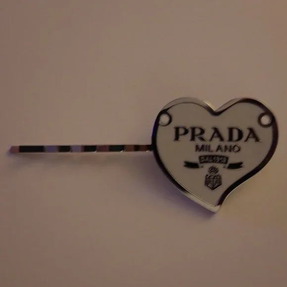 Accessories | Authentic Prada Vintage White Silver Heart  display picture 1